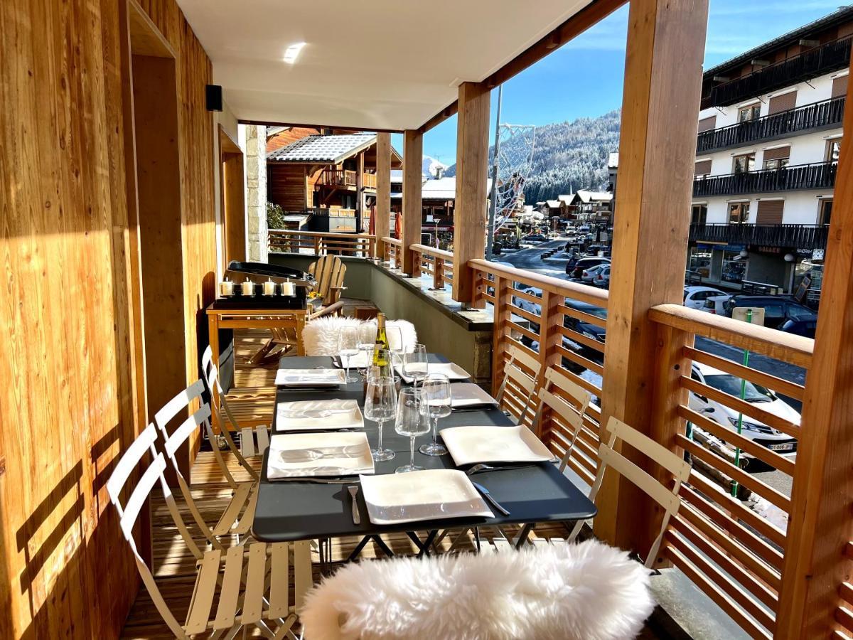Appartement De Standing Plein Centre Station, 50M Des Pistes Les Gets Esterno foto